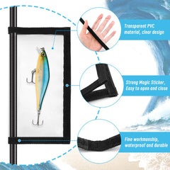 4 pieces: two large and two medium lure wraps