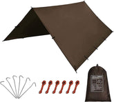 KALINCO 10x13ft tent tarp setup demonstrates versatile shelter for camping and picnics