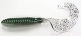 Kalin's 2in Triple Threat Grub pack showing three laminated colors for versatile bass fishing.