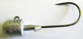 Kalin's 2UJ3 Ultimate Jighead front view with robust black nickel hook.