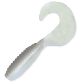 Kalin's Lunker Grub Ghost Shad pack viewed for soft action at slow retrieves