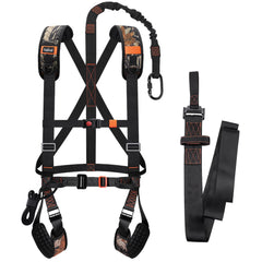 Kalkal Tree Stand Harness camouflage shoulder straps for stealth hunting.