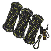 Kalkal tree-stand-rope close-up shows 12mm polyester strength up to 300 lbs.