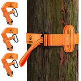 Kalkal tree-strap webbing closeup highlights 3-ply reinforced safety for secure hunting.
