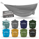 KAMMOK Roo Double Hammock packed compactly for travel and storage.