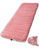 Kampair sleeping pad velvet-top close-up shows skin-friendly softness for cozy comfort.