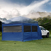 KAMPKEEPER 5pcs sidewalls tailgate sidewall blue enhances privacy for roadside camping.