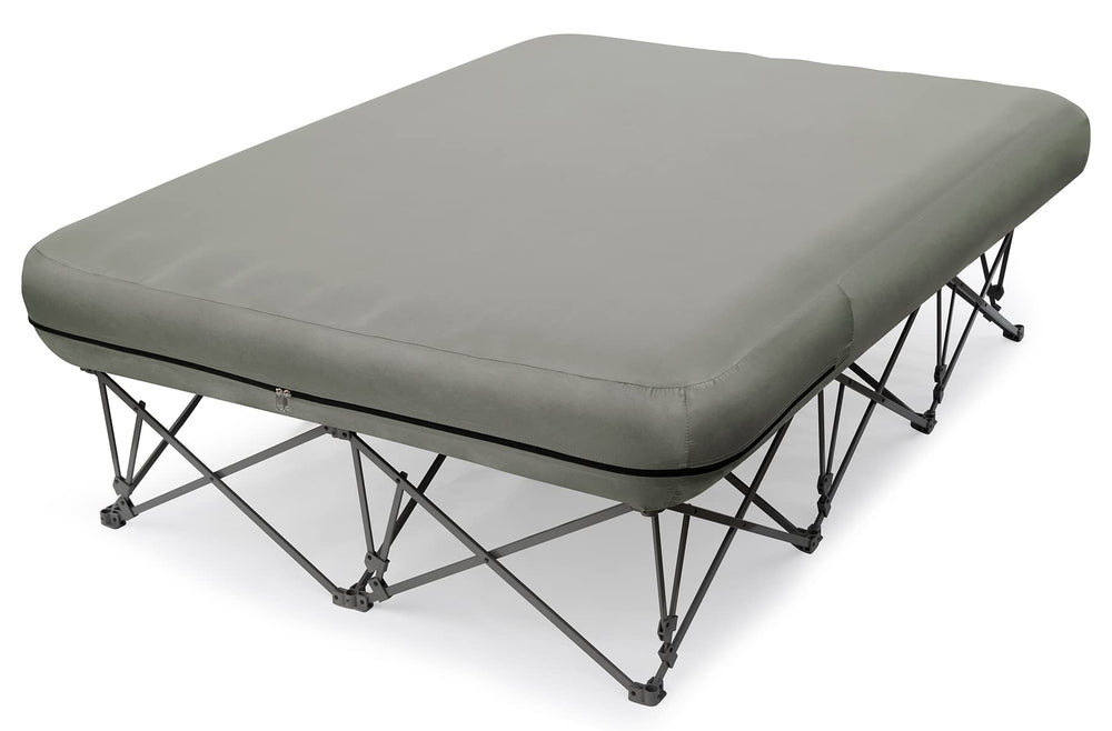 KAMPKEEPER camping cot air mattress setup enables quick tent sleep comfort.