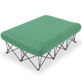KAMPKEEPER camping cot air mattress setup provides ready-to-sleep comfort outdoors.