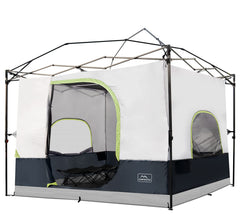 KAMPKEEPER camping inner tent setup demonstrates quick tool-free canopy attachment