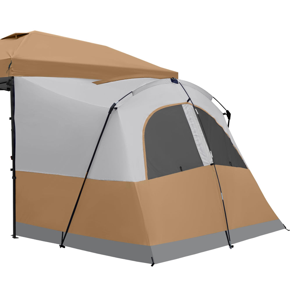 KAMPKEEPER canopy side tent 10x10 setup for easy family shade extension.