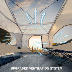KAMPKEEPER inner tent spacious interior shows room for mattresses and movement