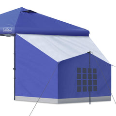 KAMPKEEPER Side Tent clip-setup demonstrates quick clip-on attachment for 10' canopy