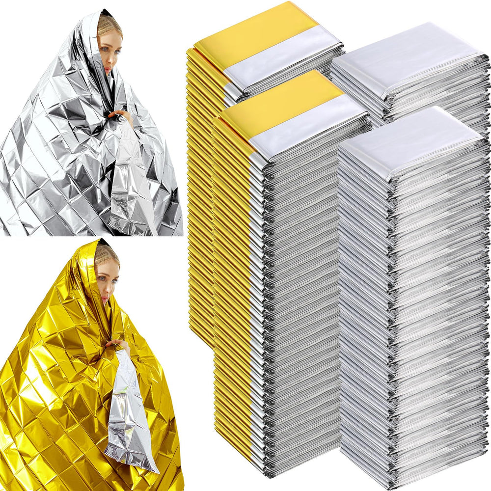 Kanayu emergency foil blanket front view demonstrates compact warmth on the go