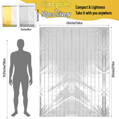 Kanayu emergency foil blanket gold variant highlights bright warmth for outdoor use