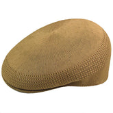 Front view of Kangol Tropic 504 Ventair Ivy Cap in tan
