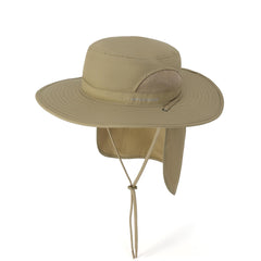 KANUT SPORTS Jemez hat with neck flap keeps neck shaded on outdoor trips.