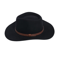 KANUT SPORTS Rocky Wool Felt Cowboy Hat showing water-repellent surface for light rain