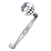 Karlak aluminum power handle body close-up showing durable build for long fishing sessions