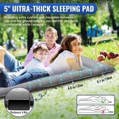 KASIMO double sleeping pad features rugged 40D nylon with TPU coating for durability.