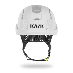 KASK Zenith X2 hi-viz yellow earmuff slots show compatibility and secure fit