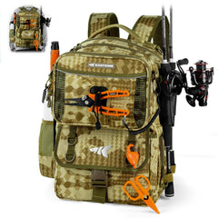 KastKing BaitSpace 50L backpack main compartment for organized tackle storage on rugged trips.