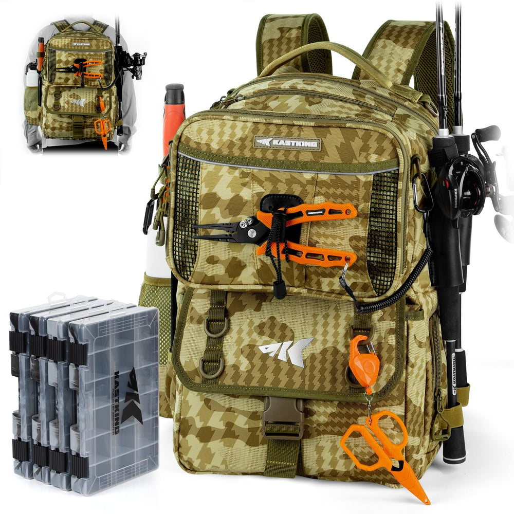 KastKing BaitSpace backpack overview: spacious 50L capacity for all-day trips.