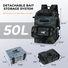 KastKing BaitSpace binder with six clear-view sleeves for quick bait identification