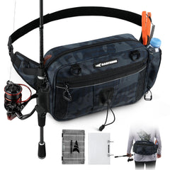 KastKing BaitSpace Waist Bag blue camo front view