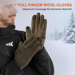 KastKing Bully Wooly gloves feature a non-slip palm grip for secure handling.