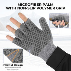 KastKing Bully Wooly Mittens extra-long cuffs block wind and snow.