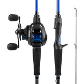 KastKing Centron Casting Combo with left-reel back for balanced handling and casting control.