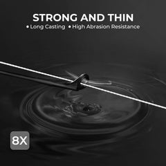 KastKing ColorShield 8X line demonstrating high knot strength for secure connections.