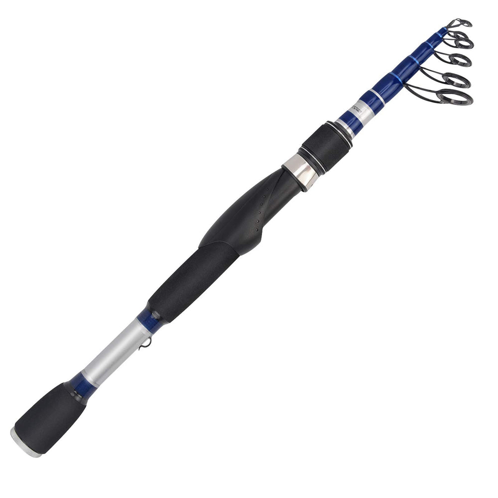 KastKing Compass telescopic rod collapsed to 17 inches for travel-ready storage.