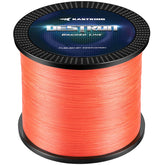 KastKing Destron braided line orange on spool for strong, reliable casts.
