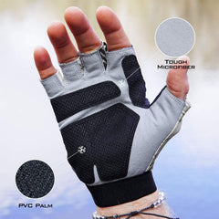 Palm detail of KastKing Gill Raker Gloves with double-layer palm