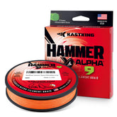 KastKing Hammer Alpha 9 9-carrier braid delivers stronger line with compact diameter for clean casts.