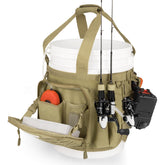 KastKing Karryall Fishing Bucket Organizer attached to a 5-gallon bucket - front view