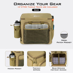 Front pocket and water bottle pocket on Karryall tote