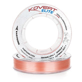 KastKing Kovert Elite fluorocarbon line appears nearly invisible underwater, aiding increased catch in clear-water scenarios.