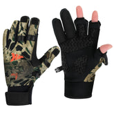 KastKing Mountain Mist gloves front view showing warm fleece-lined back for winter warmth