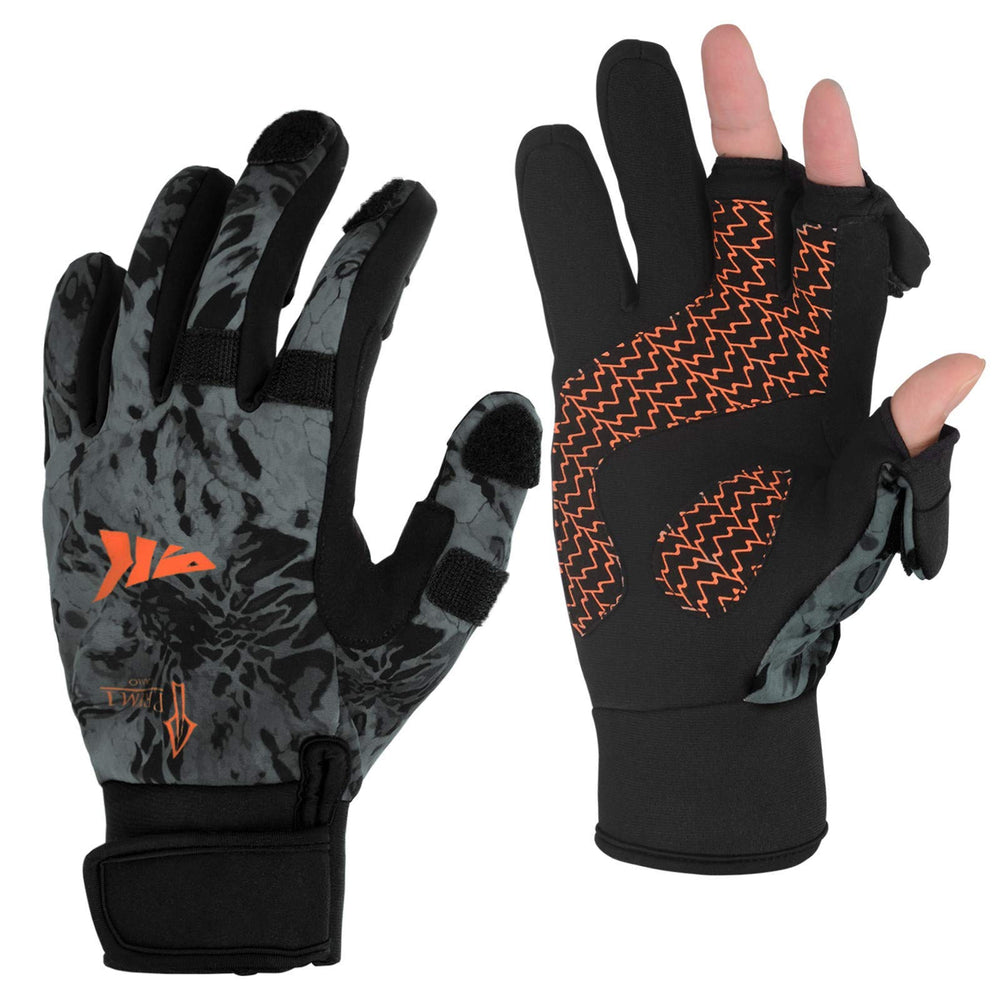 KastKing Mountain Mist gloves with open finger slots for dexterity during ice fishing