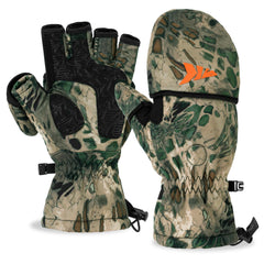 KastKing PolarBlast mittens show waterproof-windproof construction in action for harsh weather