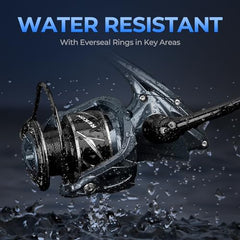 KastKing Rekon spinning reel drag system close-up showcases strong, controllable stopping power