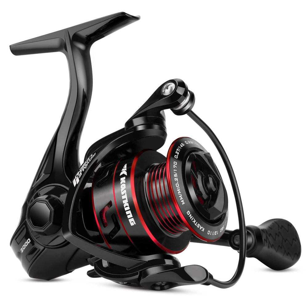 KastKing Royale Legend reel front view highlights bold color and rugged durability for salty or freshwater use