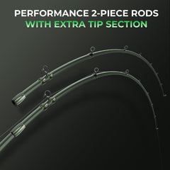KastKing Spartacus II twin-tip combo close-up highlighting backup tip for reliability on trips