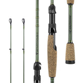 KastKing Spartacus II Twin Tip rod assembly with slip-resistant cork handle for all-day comfort