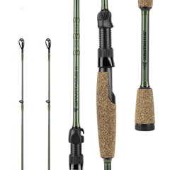 KastKing Spartacus II twin-tip rod setup showing two tips for versatile spinning