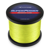 KastKing SuperPower braided line yellow spool showing durable construction for reliable casting