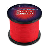 KastKing SuperPower Colorshield braided line in red front view showing vibrant color and high visibility